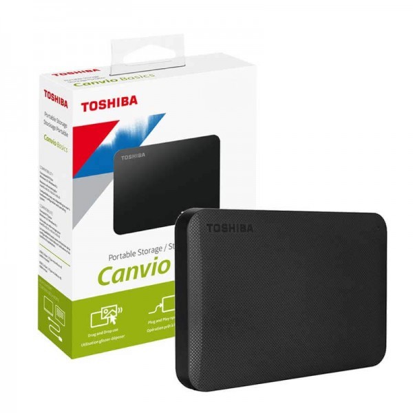 DISQUE DUR EXTERNE CANVIO 2"0 1TB NOIR - TOSHIBA